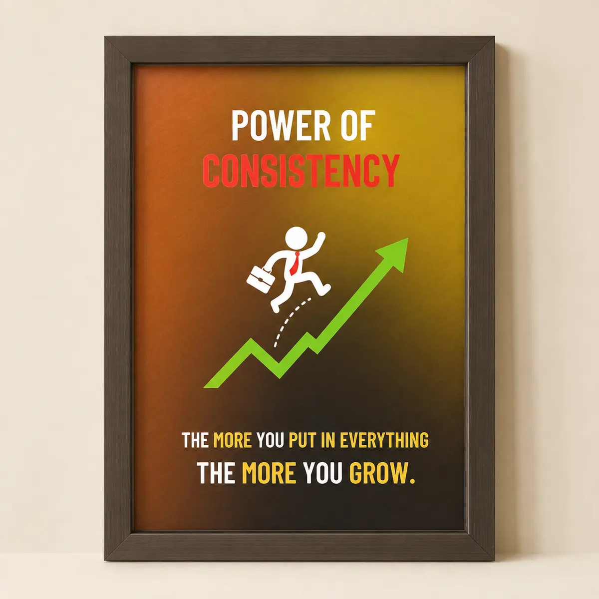 A4 Power of Consistency ready framed photo