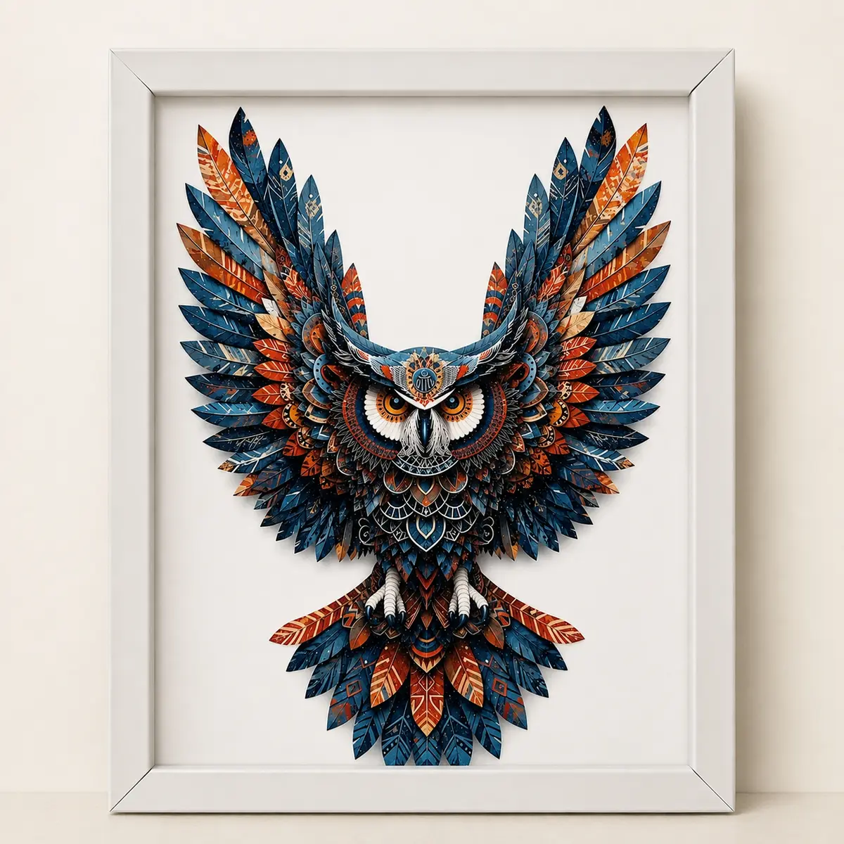 Colourful Owl Ready Framed Photo