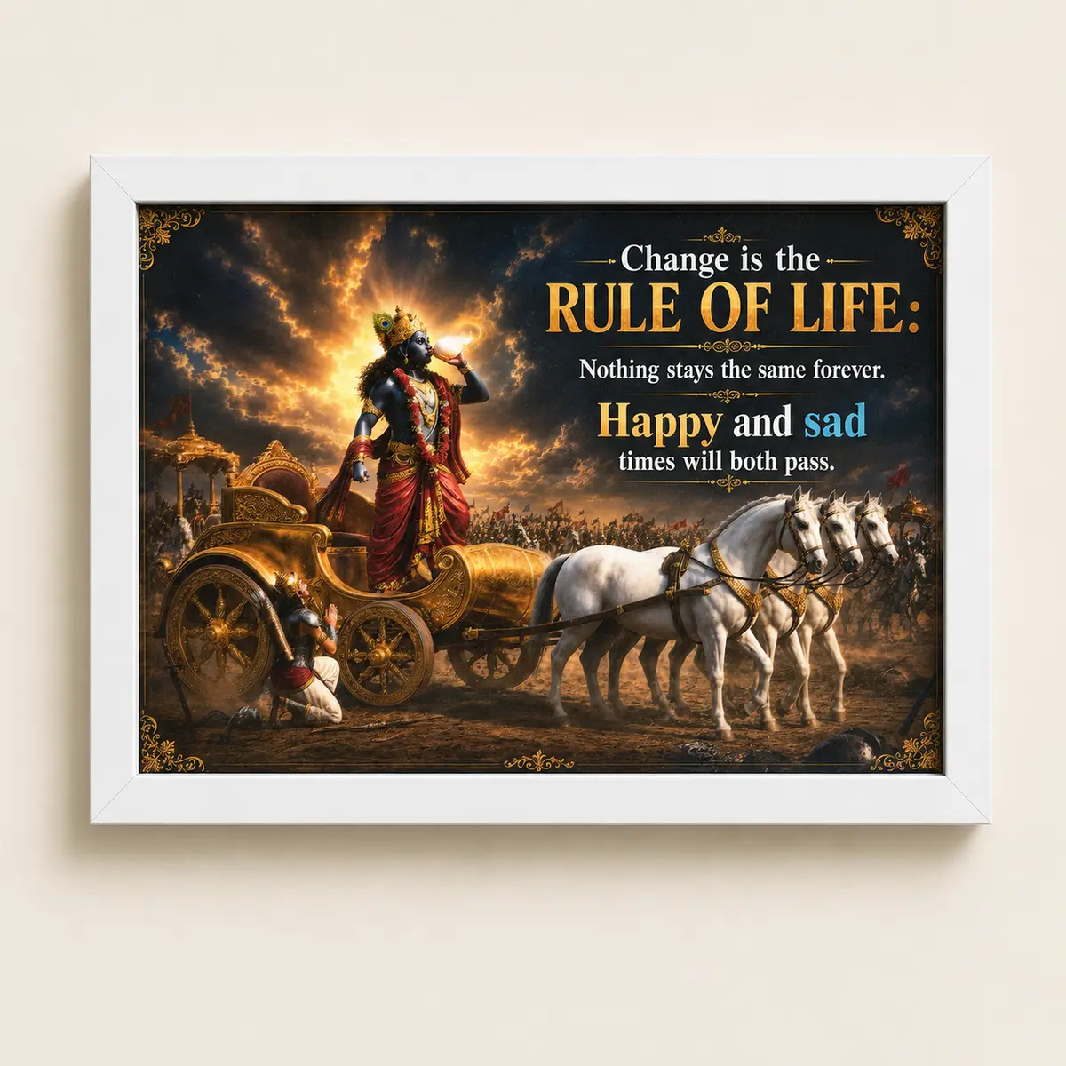 A4 landscape Rule of Life ready framed photo